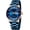 blue blue, variant on Men's Fashion Luxury Stainless Steel Watches for Men Business Auto Date Chronograph Analog Quartz Wristwatches
