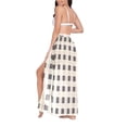 thumbnail image 3 of Women Sarong Wraps Art Checkered Swimsuit Beach Pareo Bikini Coverups Skirt M, 3 of 7