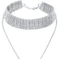 thumbnail image 3 of 2 piezas de collar gargantilla con borlas de diamantes de imitación, collar ancho de varias capas, collares de cadena con borlas para mujeres y niñas, 3 of 7