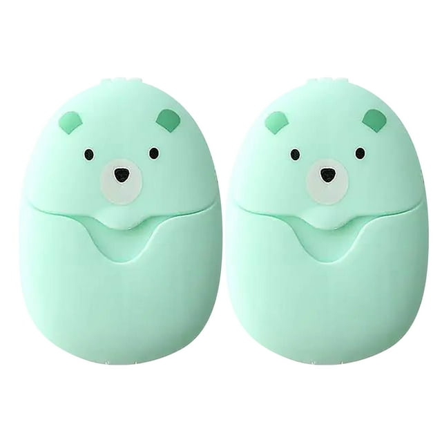Antqov 2PCS Disposable Portable Soap Tablets Student Hand Washing Clean Soap Paper 50, Home Accessories
