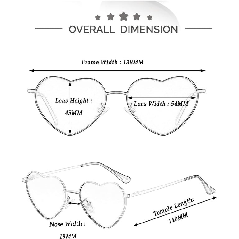 Polarized Heart Sunglasses for Women Metal Frame Fashion 