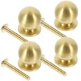 thumbnail image 4 of Troglfold dresser knobs 4pcs Round Brass Cabinet Knobs Solid Copper Pulls Golden,0.83"X0.71"X0.71", 4 of 10