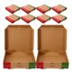 thumbnail image 3 of 20 cajas de pizza de cartón corrugado de 18 cm, vacías, para llevar, guardar regalos de fiesta, pizza, pasteles, galletas, embalaje reutilizable., 3 of 5