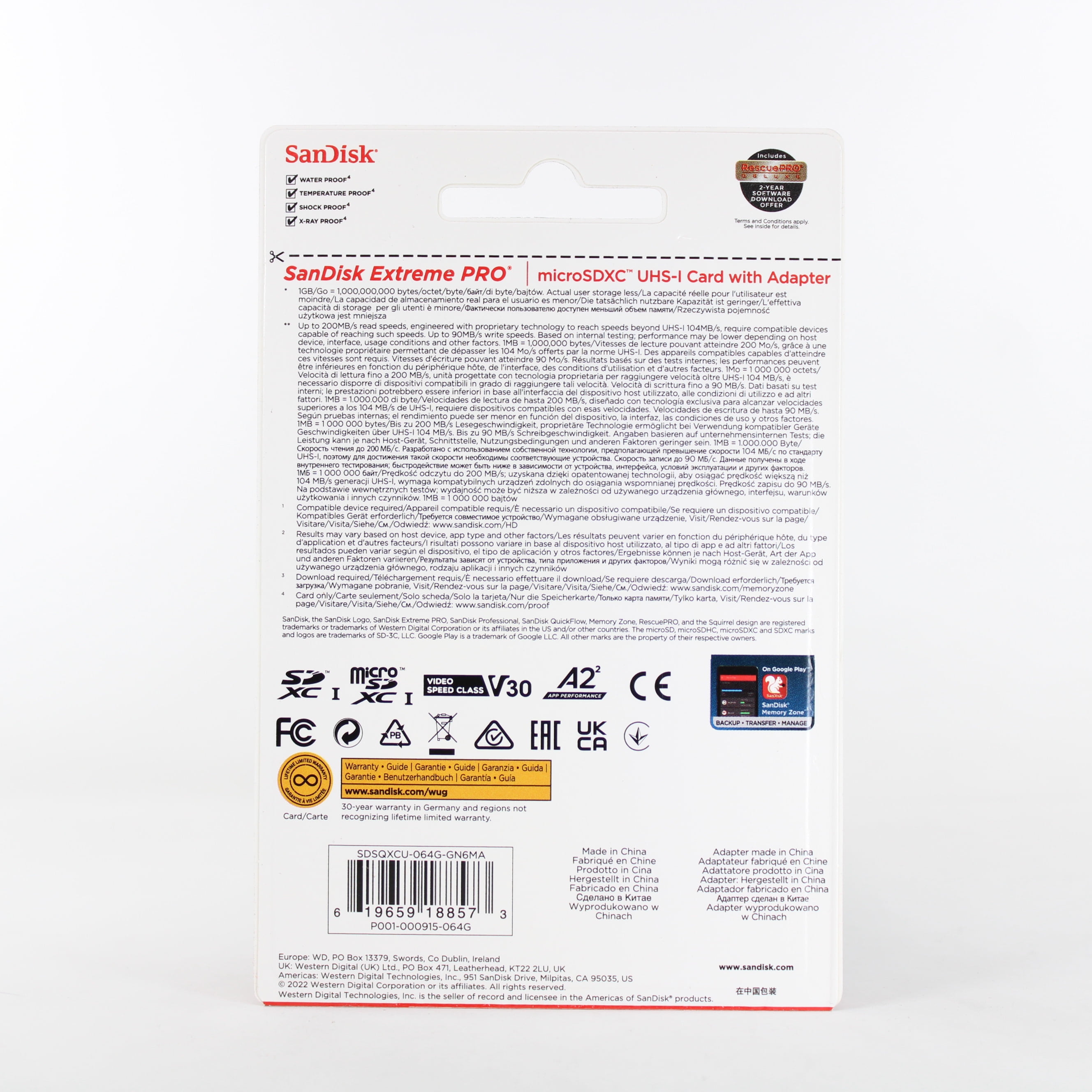 SanDisk High Speed 128GB Extreme Pro microSD UHS-I Memory Card