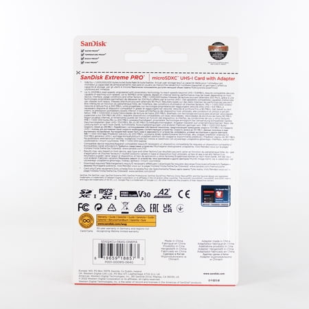 SANDISK サンディスク microSDXCカード 64GB EXTREME PRO SDSQXCU-064G-GN6MA(2548875)