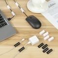 thumbnail image 6 of 16/20pcs Firm Convenient Self-adhesive Desktop Tidy Buckle Line Organizer Wire Management Data Line Fixer Holder Cable Clip Cable Clamp BLACK M, 6 of 8