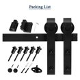 thumbnail image 2 of J-Shape Heavy Duty Sliding Barn Door Hardware, Track Hanging Barn Door Hardware Kit, Black Single Door Sliding Rail ,Long Lasting, 2 of 6