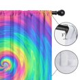 thumbnail image 4 of Blackout Kids Curtains,Rainbow Tie Dye Spiral Pattern Childrens Insulated Curtains Set Of 2,Bedroom Essentials,Toddler Room Decor 52"x63", 4 of 5