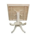 thumbnail image 5 of 36" x 36"  Natural Solid Wood Square Top Pedestal Table - 35.1" Height, 5 of 6