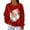 Pink, variant on Women's Loose Comfortable Casual and Fashionable Round Neck Christmas Pattern Long Sleeve Sweatshirt, Ideal for Holiday Season and Everyday Comfort,Deep Red,L