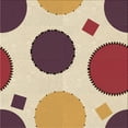 thumbnail image 1 of Ahgly Company Indoor Square Patterned Khaki Gold Area Rugs, 7' Square, 1 of 6
