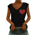 thumbnail image 1 of Birdeem T-Shirt Sans Manches à Col en V Imprimé Mode Décontractée pour Femmes, 1 of 5