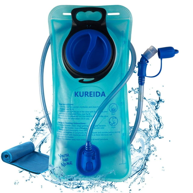 Bolsa de hidratación KUREIDA 2L con mochila para deportes al aire libre