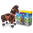 thumbnail image 6 of PonyCycle Kid-Powered Hores Ride-On Toy, No Battery, Smooth Wheels, Ages 3-4, Chocolate Brown, Ux321, 6 of 13