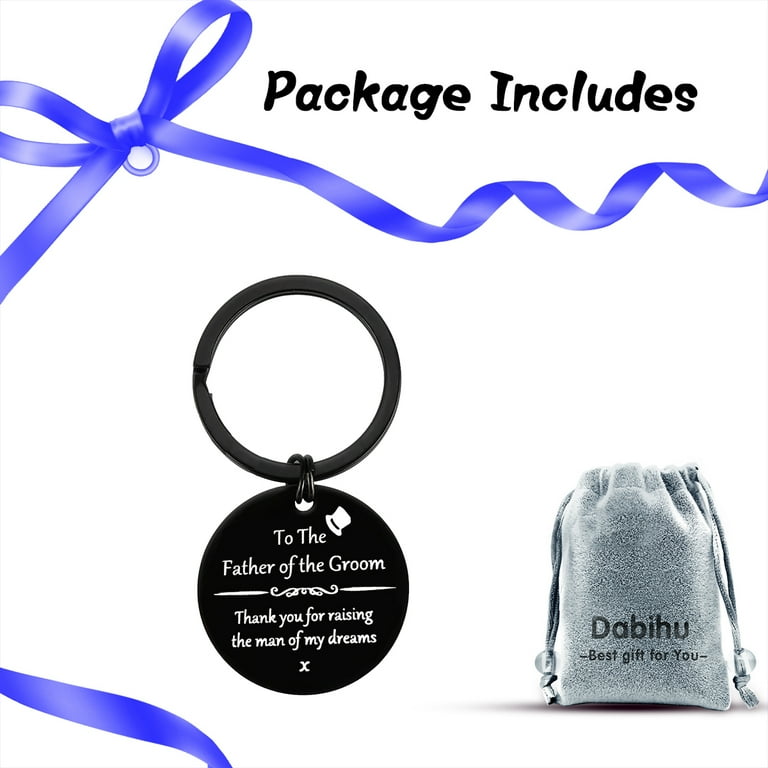Father of the Groom Keychain Father in Law Gift Keyring Wedding
