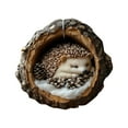 thumbnail image 4 of 4-Piece Sleeping Hedgehog Christmas Ornament/ 4pcs Animal Ornaments – Cozy Christmas Ornaments Acrylic Cute Animal Christmas Trees Hanging Decorations Rustic Nature Themed Home Decor Animal Lovers, 4 of 8
