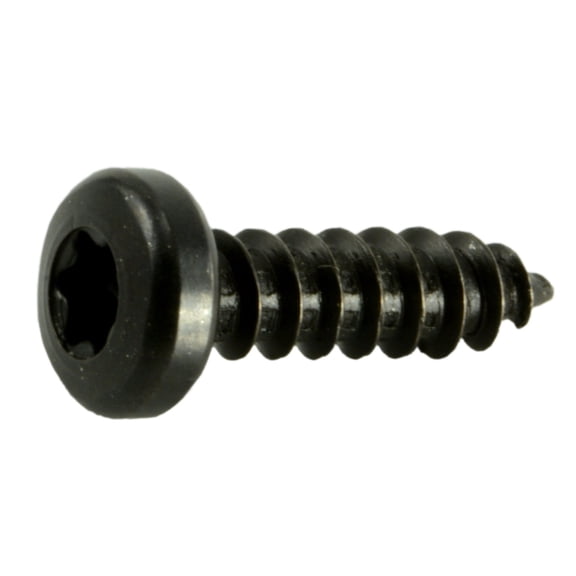 #6 x 1/2" Black Steel Star Drive Pan Head Sheet Metal Screws (40 pcs.)
