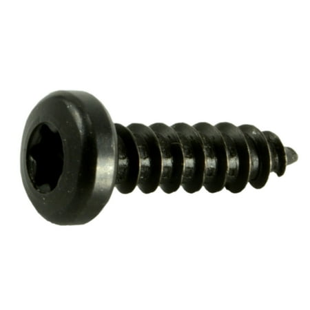 

#6 x 1/2 Black Steel Star Drive Pan Head Sheet Metal Screws (40 pcs.)