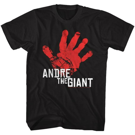 Andre The Giant Red Hand Black T-Shirt