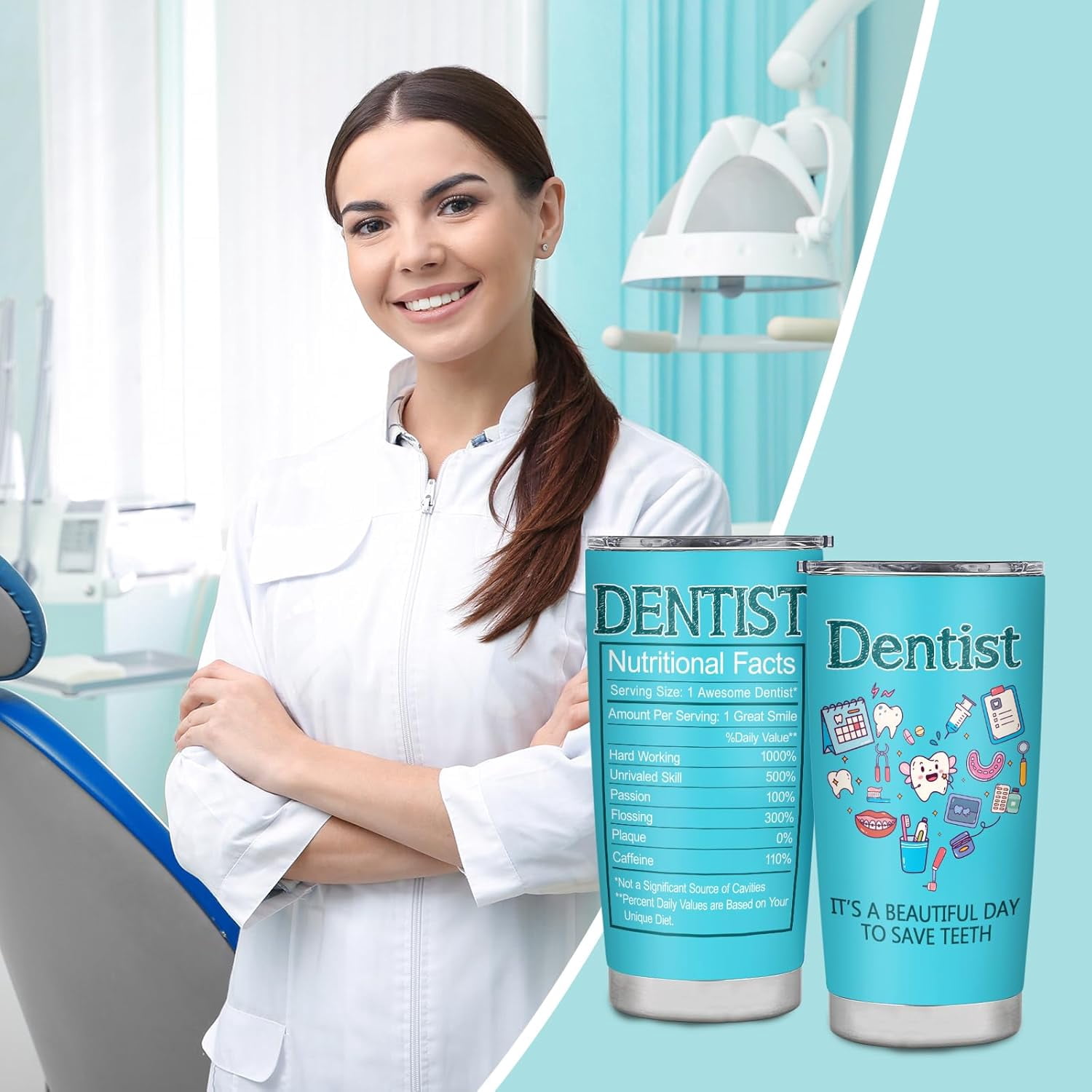 Dentist Gift Tumbler 20oz - Appreciation Retirement Graduation Gifts For Dentists, Male Or Female, With Insulated Stainless Steel Mug - View #14