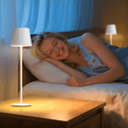 thumbnail image 6 of Postlucky 2 Pack 15" Cordless Rechargeable Table Lamp, 3 Colors Dimmable Touch Lamp for Restaurant/Bedroom/Home, Matte White, 6 of 11