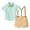 Green, variant on Baby Suit Toddler Baby Boy Clothes Suit Gentleman Wedding Outfits, Formal Dress Shirt with Bowtie + Suspender Shorts 9-12 Months,Green