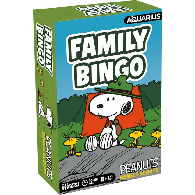 Juego de bingo familiar AQUARIUS Peanuts Snoopy Beagle Scouts