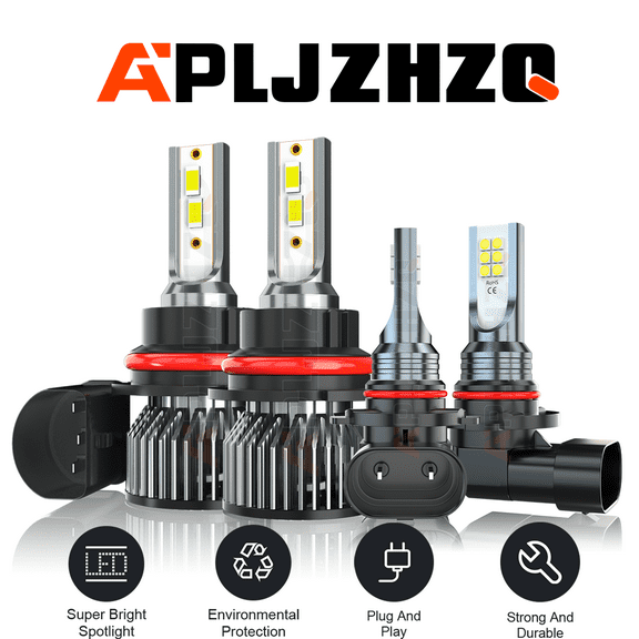 For Jeep Liberty 2002-2007 LED Headlight Kit Fog Light Bulbs Combo High Performance