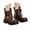 Brown, variant on Kids Mid Calf Boots Winter Autumn Vintage Boots Party Casual Shoes,US:13M/8-8.5 Y