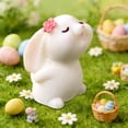 thumbnail image 5 of AURIGATE Mini Easter Bunny Figurine, Resin Rabbit Decor (Multiple Poses Available) for Spring Home Table Centerpiece & Shelf Display, 5 of 6