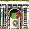 thumbnail image 6 of 4 Pack 28FT Flower Garland Decorations Artificial Rose Floral Garland with Green Leaves Hanging Vine Flowers for Backdrop Wall Wedding Party Mantle Garden Watermelon Red, 6 of 10