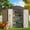 6'x4'Brown, variant on 6' x 4' Outdoor Storage Shed, Weather-Resistant Iron Garden Shed with Lockable Double Doors for Backyard/Patio/Lawn, Brown
