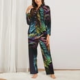 thumbnail image 2 of Naloa Dragon with Colorful Tail Pajamas for Women Set, Womens Pajama Sets, Lounge Sets for Women, 2pjs for Women-Large, 2 of 7