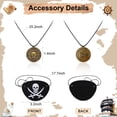 thumbnail image 2 of Pirate Accessories para mujer y hombre, sombrero de pirata, bufanda y parche con forma de ojo de pirata, collar de 4 piezas, disfraz de pirata, cosplay, cinturón, bandana, diadema roja, 2 of 3