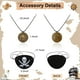 thumbnail image 2 of Pirate Accessories para mujer y hombre, sombrero de pirata, bufanda y parche con forma de ojo de pirata, collar de 4 piezas, disfraz de pirata, cosplay, cinturón, bandana, diadema roja, 2 of 3