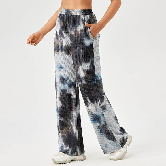 CaiJunJia Women's Wide Leg Sweatpants Drawstring Baggy Sweatpants High Waisted Casual Trousers Jogger Pant