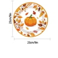 thumbnail image 3 of 20 Pcs Thanksgiving Disposable Paper Plates,Autumn Pumpkin Maple Leaf Pattern Decor Plate for Livingroom Picnic Holiday Gathering, 3 of 6