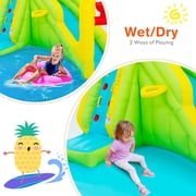 Costway Inflatable Water Slide Kids Splash Pool Bounce House without Blower