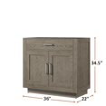 thumbnail image 5 of Abbey 36 in W x 22 in D Grey Oak Single Bath Vanity, 5 of 6