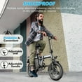 thumbnail image 3 of 48V15AH Removable Lithium Battery, 35 Mile Long Distance Folding Adult Electric Bike - 20MPH Speed, 500W Brushless Motor, Lightweight 14 Carbon Wheels, Smart LCD Display, U-Shaped Brake, 3 of 5