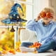 thumbnail image 5 of 2D Acrylic Witch Hat Hanging Decoration Colorful Painted Designs, 5 of 6