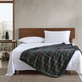 thumbnail image 3 of Eddie Bauer Mountain Pine Tartan, Throw, Green, 3 of 4