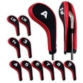 thumbnail image 1 of 12 Pcs Golf Club Head Iron Covers Zippered Neoprene Protective Portable Durable Tool, 1 of 5