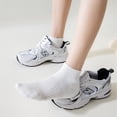 thumbnail image 4 of 3 Pairs Women's Ankle Athletic Socks Soft Cotton Cushioned Breathable Design with Ribbed Cuffs for Active Casual Wear - 3 pairs-D, 4 of 7