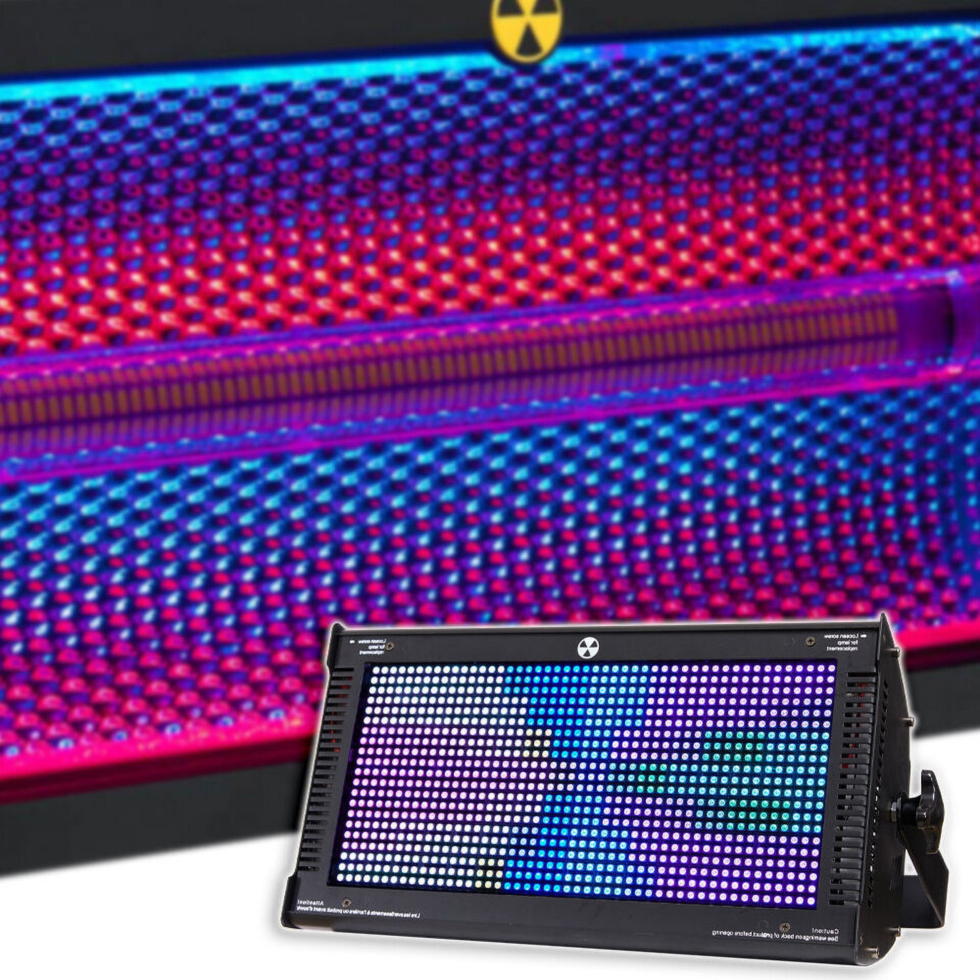 4-Count Atomic RGB LED Strobe Stage Light 112 Segements Wash Multi Pattern with Flycase