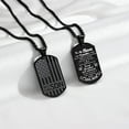 thumbnail image 4 of APSVO Black Dog Tag Necklaces for Men Boys to My Son Gifts from Mom American Flag Pendant Chain Catholic Christian Religious Birthday Valentines Day Jewelry Gifts Teen Him Tween Kids Age Ideas, 4 of 5