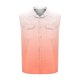 thumbnail image 4 of Camiseta sin mangas con cuello vuelto para hombre, estilo informal, a la moda, con estampado degradado, cuello vuelto, sin mangas, bolsillos, deportiva, de poliéster, 4 of 5