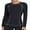 Black-no pocket, variant on Rash Guard for Women Long Sleeve Swim Shirt Pocket Thumb Hole Sun Shirt Swimsuit Swim Top