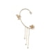 thumbnail image 4 of Jumpingount Clip de oreja para mujer, flor, borla, reemplazo galvanizado, diamantes de imitación decorativos, pendiente de mujer, adorno de Oro a la derecha 10piezas, 4 of 6