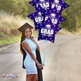 thumbnail image 3 of PMU Grad Congrats Star 18in Mylar Balloon Navy Pkg/5, 3 of 7